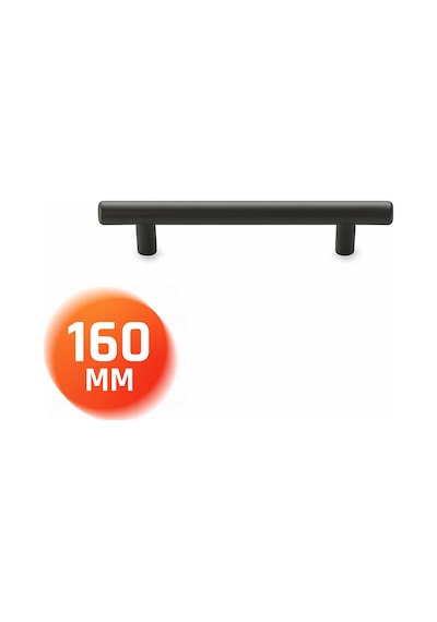 Metal Mobilya Kulbu Mutfak Çekmece Dolap Dolabı Kulpu Kulpları Matsiyah 160 Mm Mat Siyah