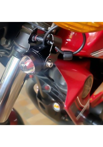 Motosiklet Fanlı Sis Farı Çift Renk Sarı-beyaz Scooter Araç Led Lamba 8v-85v Projektör Metal 2 Ad