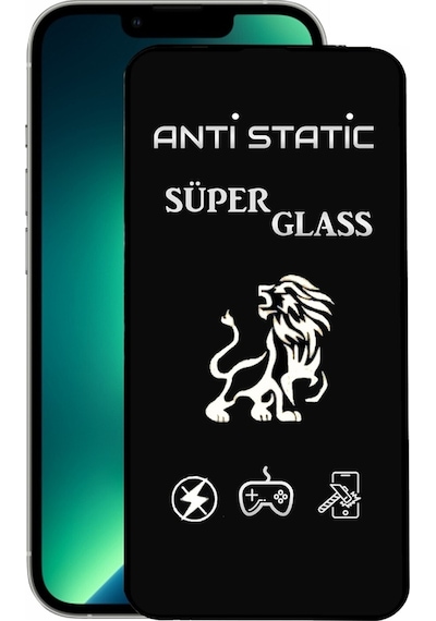 Apple Uyumlu   iPhone 13 Pro Tam Kaplayan Anti Statik Dayanıklı Süper Cam Ekran Koruyucu