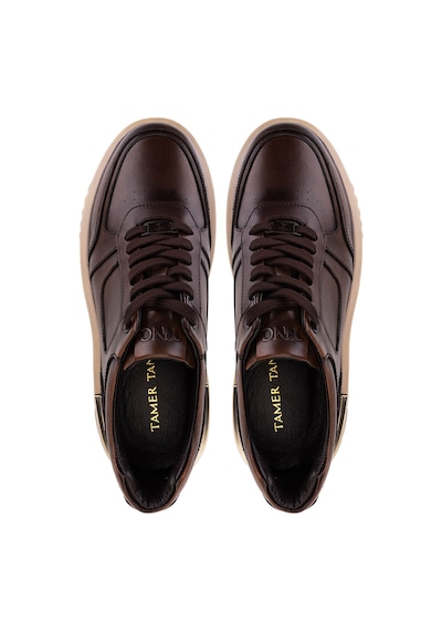 Tamer Tanca Erkek Hakiki Deri Taba Sneakers & Spor Ayakkabı 298 3228-2605 Erk Ayk Sk25-26 Taba Slvr Alkl Taba