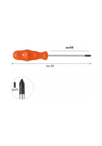 18 Cm Yıldız Uçlu Tornavida, Ergonomik Kaymaz Sap