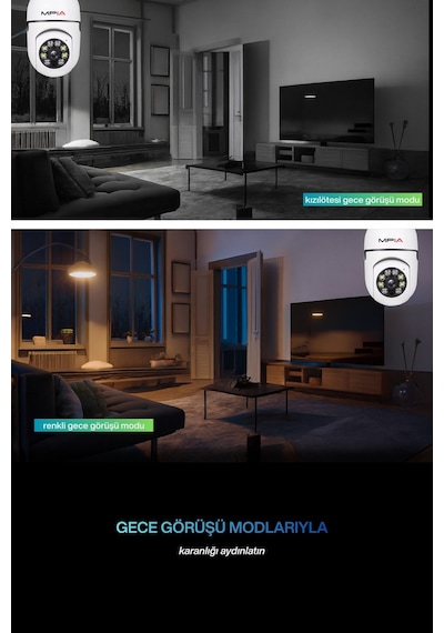 Wifi 360 Panoramik Ampul Kamera Gece Görüş Ses Akıllı Hareket Algılayıcı Güvenlik Kamerası Wifi 360 Panoramik Ampul Kamera Gece Görüş Ses Akıllı Hareket Algılayıcı Güvenlik Kamerası