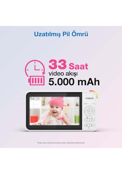 Vtech Döndürülebilir Ve Eğilebilir Kameralı 5 Görüntülü Bebek Monitörü - Vm5367