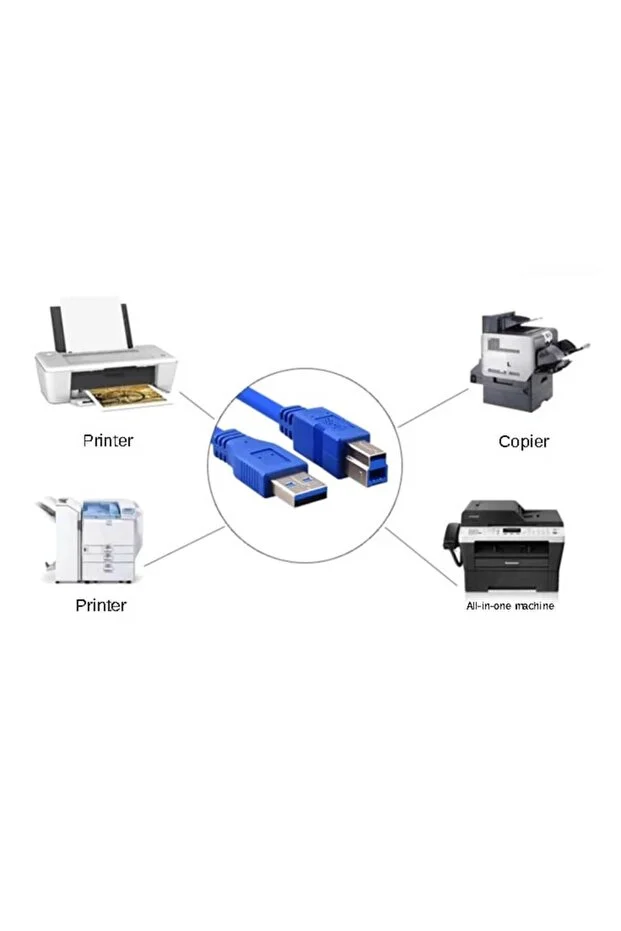 1.5 Metre 1.5mt Usb 3.0 Yazıcı Printer Kablosu Yüksek Hız Usb 3.0 Type-b Bağlantı Data Kablosu