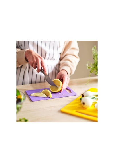 Ikea Bergtunga 2'li Kesme Tahtası 24 X 15 Ve 34 X 24 Cm Sarı Leylak