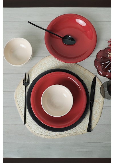 Keramika Noble Mix Yemek Takımı 6 Parça 2 Kişilik 030-520-623 Çok Renkli