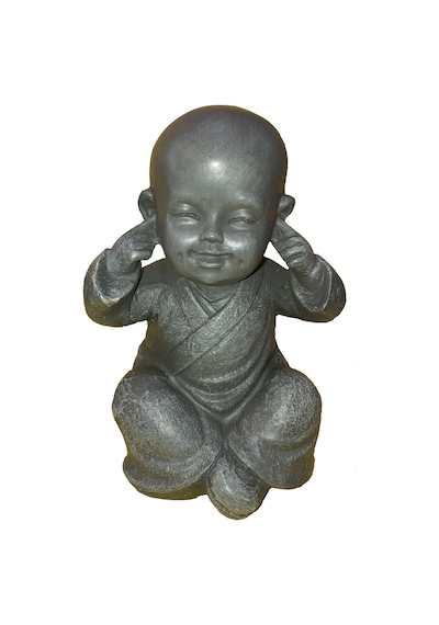 Tr 1a-becker 3'lü Set Buda Dekoratif Figür 15 Cm Dekoratif Figür Bahçe Feng Shui Heykel Gri Polystone Genel