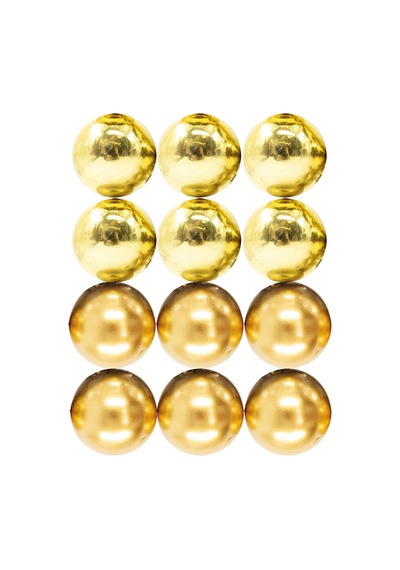 3 Adet Mistique Home Cici Top 4 Cm Gold 12'li Çok Renkli
