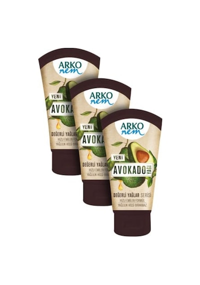Arko Nem Değerli Yağlar Avokado Yağı El ve Yüz Kremi 3 x 60 ML