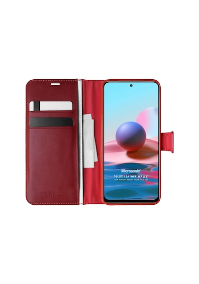 Microsonic Xiaomi Redmi Note 10 Kılıf Delux Leather Wallet