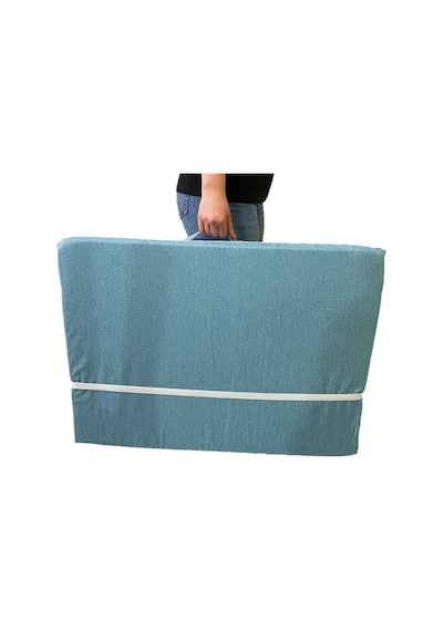 Katlanır Yer Yatağı Sünger Yatak Mavi Kırçıllı 80x180x6 CM Tek Kişilik
