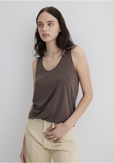 Mavi - Soft-premium Kahverengi Tencel Modal Karışımlı Atlet 1613216-87537