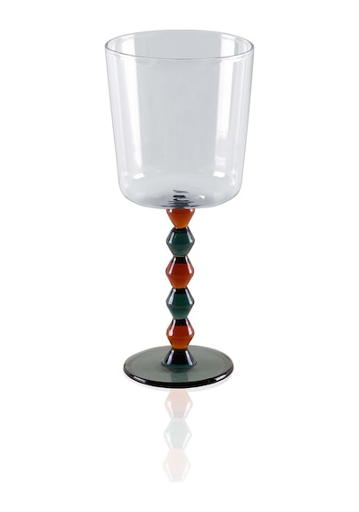 The Mia Bead Şarap Kadehi Amber 300 Ml Şeffaf