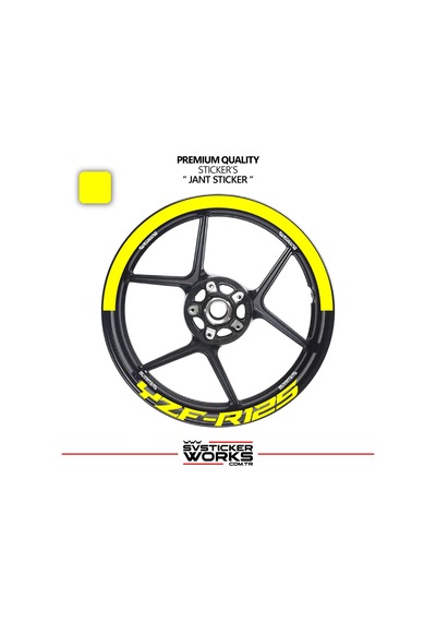 Yamaha Yzf-r125 Jant Şeridi Yarım Jant Kaplama & Yzf-r125 Yazı Sticker Seti 95639152