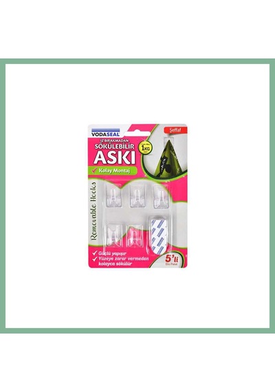 Bşkvirgo 5li Küçük Şeffaf Yapışkanlı Askı Bsk2026 Diğer