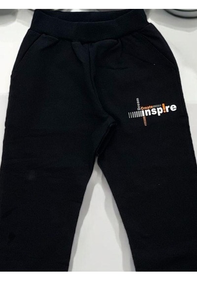 Erkek Çocuk Inspire Yazılı Pamuklu Eşofman Takım-15363 Gri