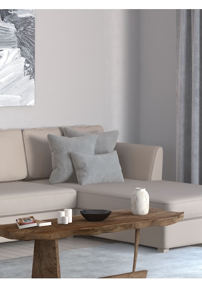 Home Daily Series Açık Gri Renk Kırlent Yastık Kılıfı Açık Gri