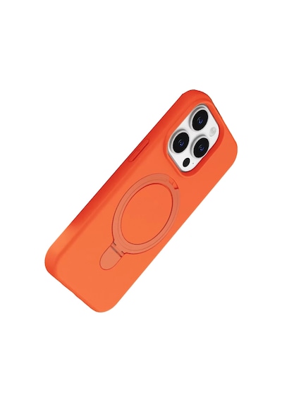 Newface Apple İphone 14 Pro Max Regal Magsafe Standlı Kapak - Turuncu