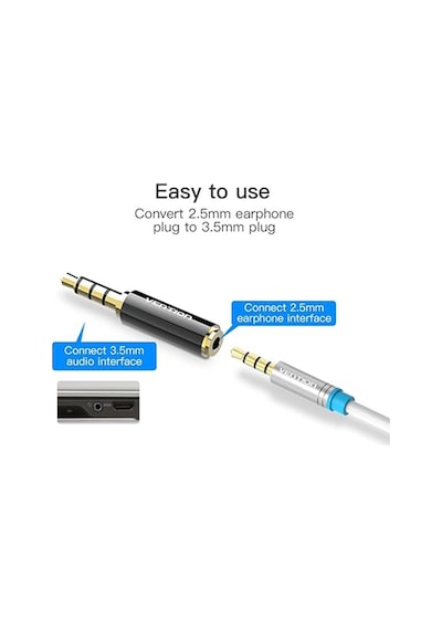 Vention 3.5 Erkek 2.5 Dişi Stereo Ses Jack Kulaklık Çevirici