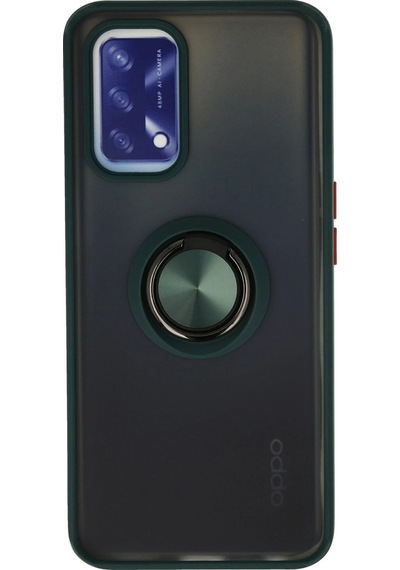 Newface Oppo A74 4g Kılıf Montreal Yüzüklü Silikon Kapak Glblseme - 2 - Yeşil