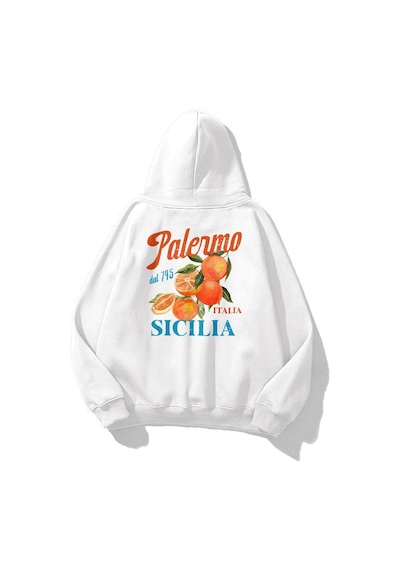 Tarzsokak Kadın Palermo Sicilia Sweatshirt Beyaz