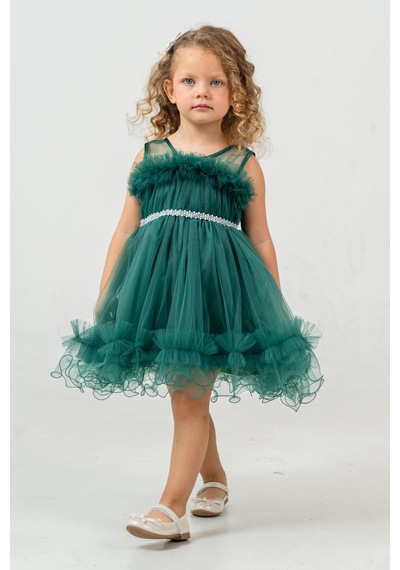 Mnk Baby & Kids Aizona Kız Çocuk Abiye M00782 Yeşil
