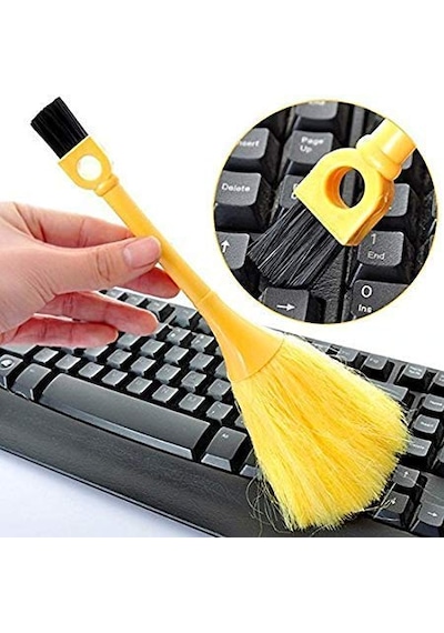 2 Adet Klavye Ve Araç Mikrofiber Toz Alma Püskülü Ve Fırçası Araç Detay Fırçası Çift Başlıklı Mini Temizlik Fırçası 2 İn 1 Fırça