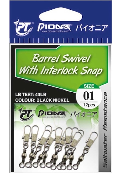 Pioneer Barrel Swivel With Interlock Snap Fırdöndü 10