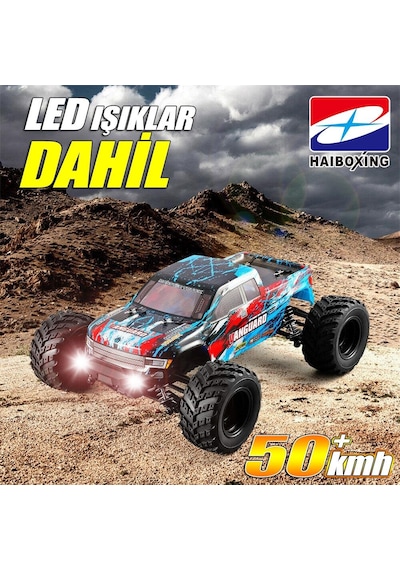 Haıboxıng Rc 1/12 903 Vanguard 50+ Km/h Sürat 4x4 Uzaktan Kumandalı Rc Model Araba Rtr Elektrikli 4wd Offroad Truck Mavi
