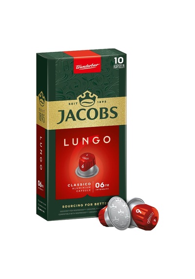 Jacobs Capsule Lungo 6 Classico 10'lu 52 G - 8 Adet Tarı Kapsül Kahve
