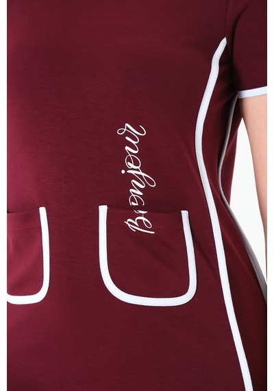 Sortie Collection Biyeli Elbise Bordo