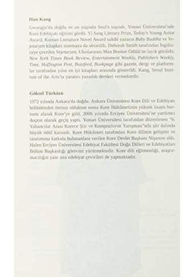 Vejetaryen: 2016 Uluslararası Man Booker Ödülü