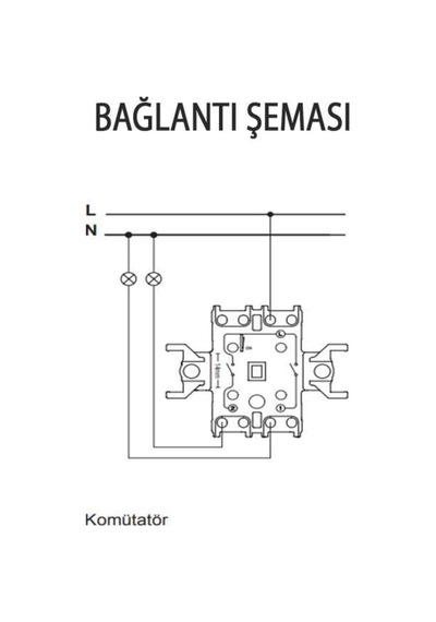 Asfora Beyaz Komütatör Anahtar Çerçeveli - 10 Adet