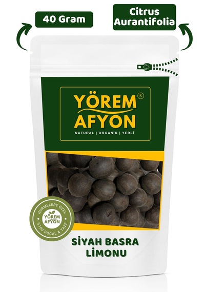 Yörem Afyon Orta Doğu Nun Yüzyıllık Tariflerinin Saklı Aroması Kurutulmuş Siyah Basra Limonu Misket Limon 40gr