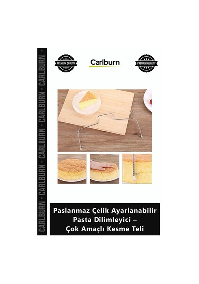 Özel Üretim Mutfak Hassas Paslanmaz Çelik Ayarlanabilir Pasta Dilimleyici Çok Amaçlı Kesme Teli