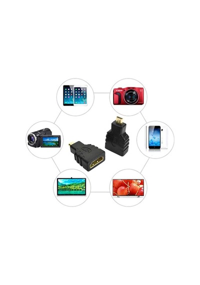 Mikro Hdmı Çevirici Aparat Mikro Hdmı Erkek To Hdmı Dişi Çevirici