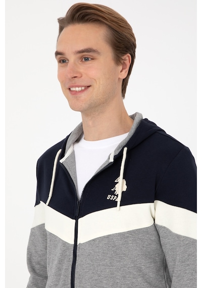 U.s. Polo Assn. Erkek Gri Melanj Hırka Örme 50309005-vr086 Grı Melanj