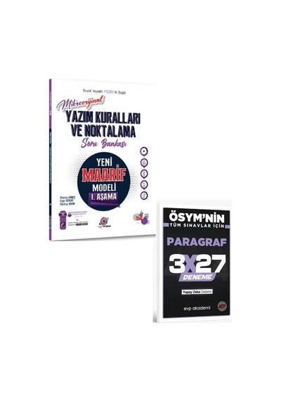 2027 Orijinal 2027 Mikro Yazım Kuralları Ve Noktalama Maarif Model Soru Bankası Güncel Müfredat+ Evp Akademi Paragraf