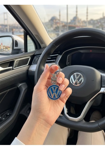 Volkswagen İle Uyumlu Metal Mavi Anahtarlık Aksesuar Polo Golf Passat Tiguan Bora Jetta Scirocco Vw Cc Taigo