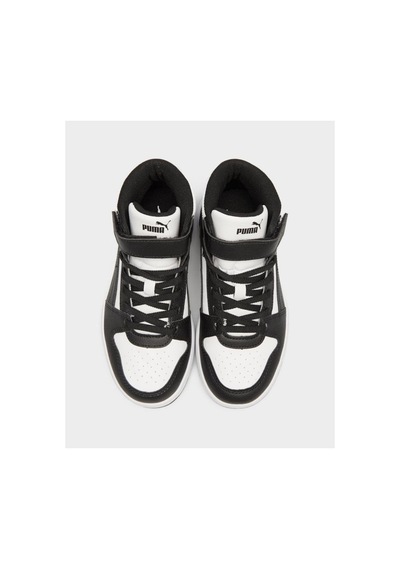 Puma Rebound Slam Mid Ac+ps 408801 01 Unisex Çocuk Sneaker Ayakkabı Beyaz Siyah 28-35 Beyaz - Siyah