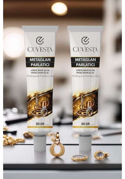 Cuvesta Metaglan Parlatıcı 2'li Gümüş/bakır/altın/krom/çelik/pirinç/nikel Parlatma Cilası 2'li Set