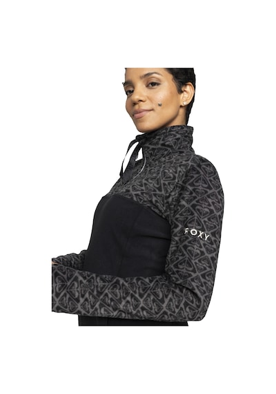 Roxy Kadın Polar Sayna Half Zip Siyah Renkli Renkli Çok Renkli