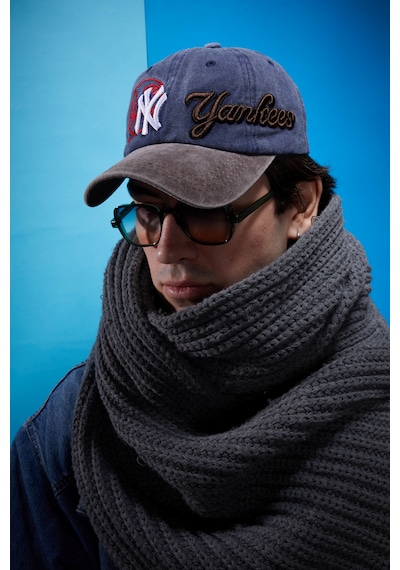 Berellini Ny Yankees Yıkamalı Şapka Special Desıgn Lacivert - Kahverengi