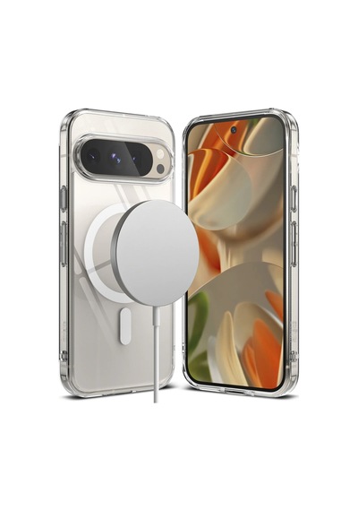 Google Pixel 9 Pro Xl Uyumlu Kılıf Sararmaz Kamera Kısmı Açık Magsafe Mika Sert Parlak Şeffaf Kapak Beyaz