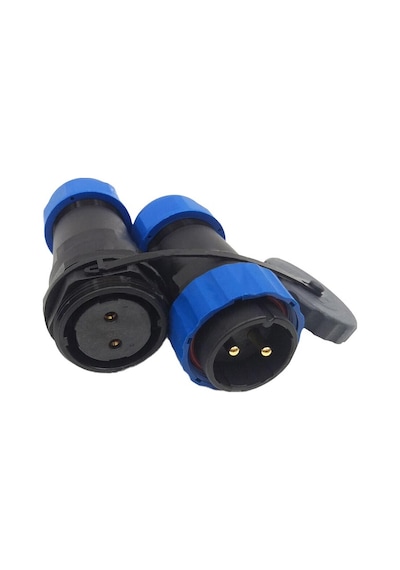 Sd28 Su Geçirmez 2 Pin 28 Mm Düz Kablo Konnektör