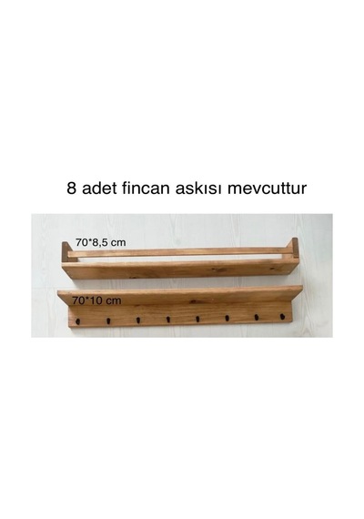 Kahve Köşesi Dekoratif Modern Terek 70 Cm 2 Li Ahşap