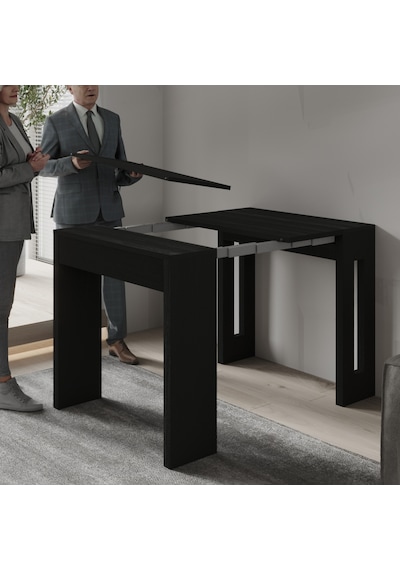 İnarch Dizayn Nivo Modüler Açılır Yemek Masası Modern Dresuar & Çok Amaçlı Masa,kapalı 44 Cm - Açık 116 Cm Siyah İnarch Dizayn Nivo Modüler Açılır Yemek Masası Modern Dresuar & Çok Amaçlı Masa,kapalı 44 Cm - Açık 116 Cm Siyah