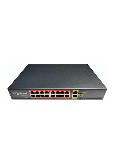 Uranıum Poe-g1621sfp-300w 16 Port Gıgabıt+2xgb Rj45+1xsfp Uplınk Poe Rackmount Swıtch Realtek Chıpset