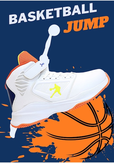 Jump Kidessa 1755-29196 Ultra Hafif Anatomik Tabanlı Unisex Çocuk Beyaz Çok Renkli