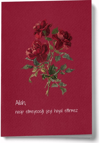 Allah, Nasip Etmeyeceği Şeyi Hayal Ettirilmez A6 Çizgili Mini Defter Not Defteri Çok Renkli